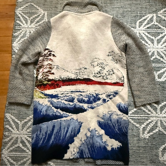 Anthropologie Aldo Martins Ocean Funnel Neck Sweater Coat M ❗️ - Picture 5 of 10